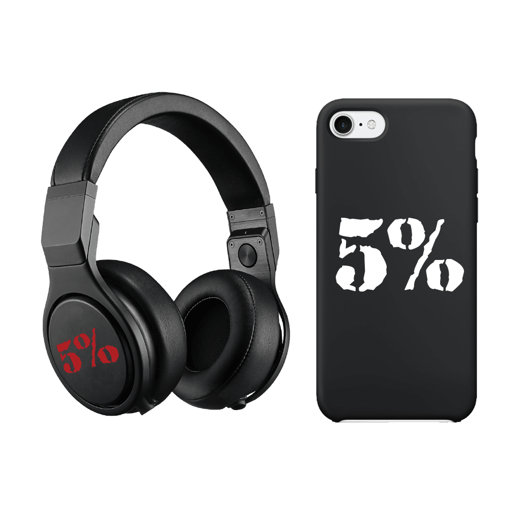 5% Brand Mini Vinyl Decal | 1-Inch (Red or White) - 5% Nutrition