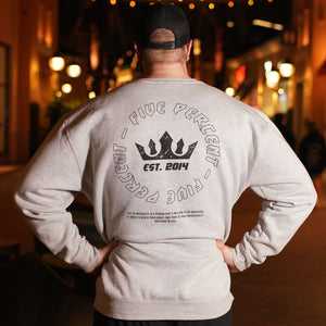 Five Percent Crown, Heather Gray Sweatshirt