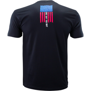 5% Nation Flag Black T-Shirt with Stars & Stripes
