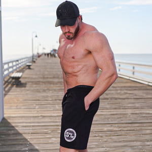 Welcome To My World Black Sweat Shorts