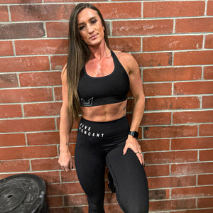 Est 2014 Crown, Black Leggings