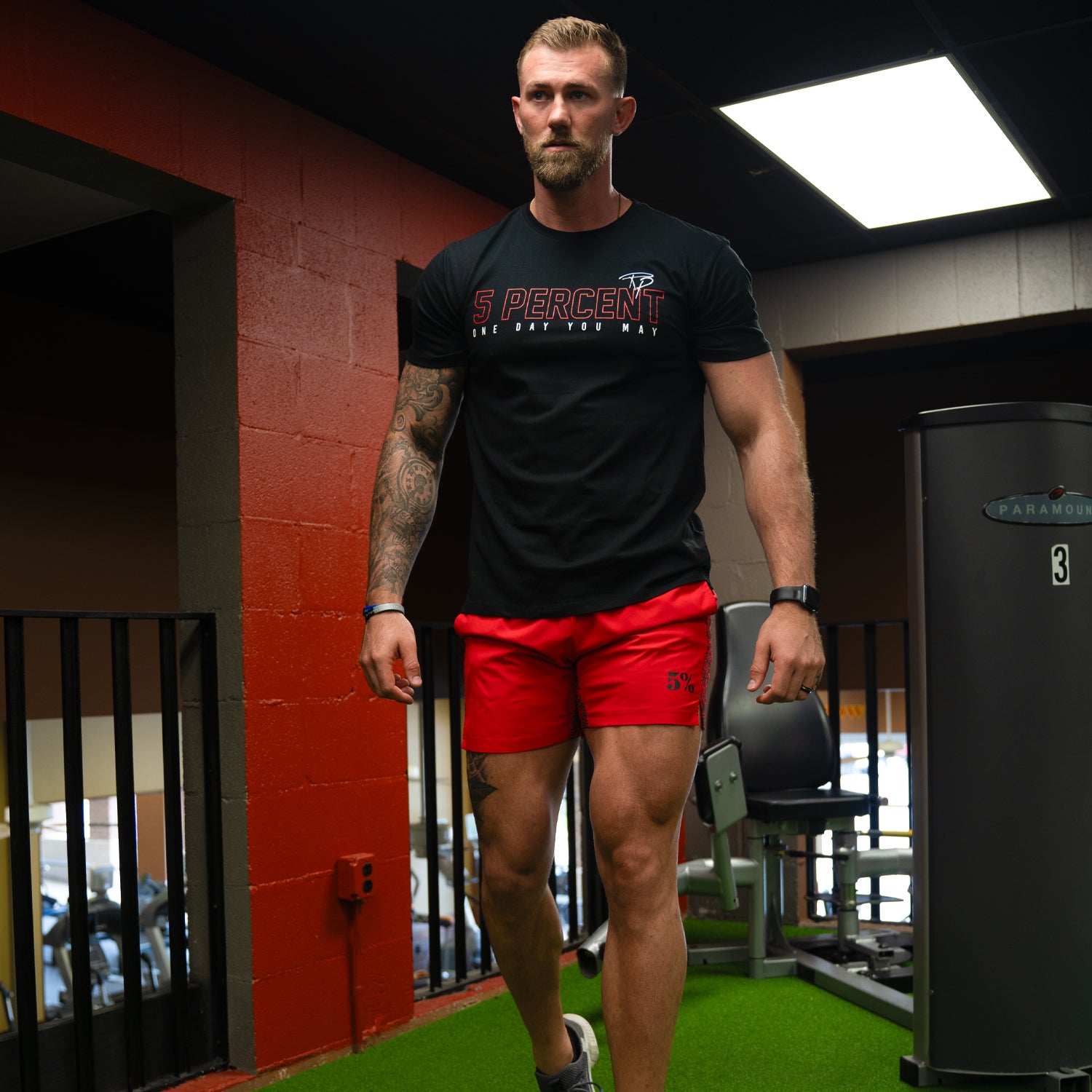 5% Red Lifting Shorts - 5% Nutrition