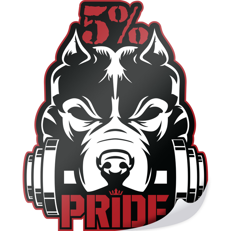 Pitbull Pride Decal | Die Cut (Black/Red)