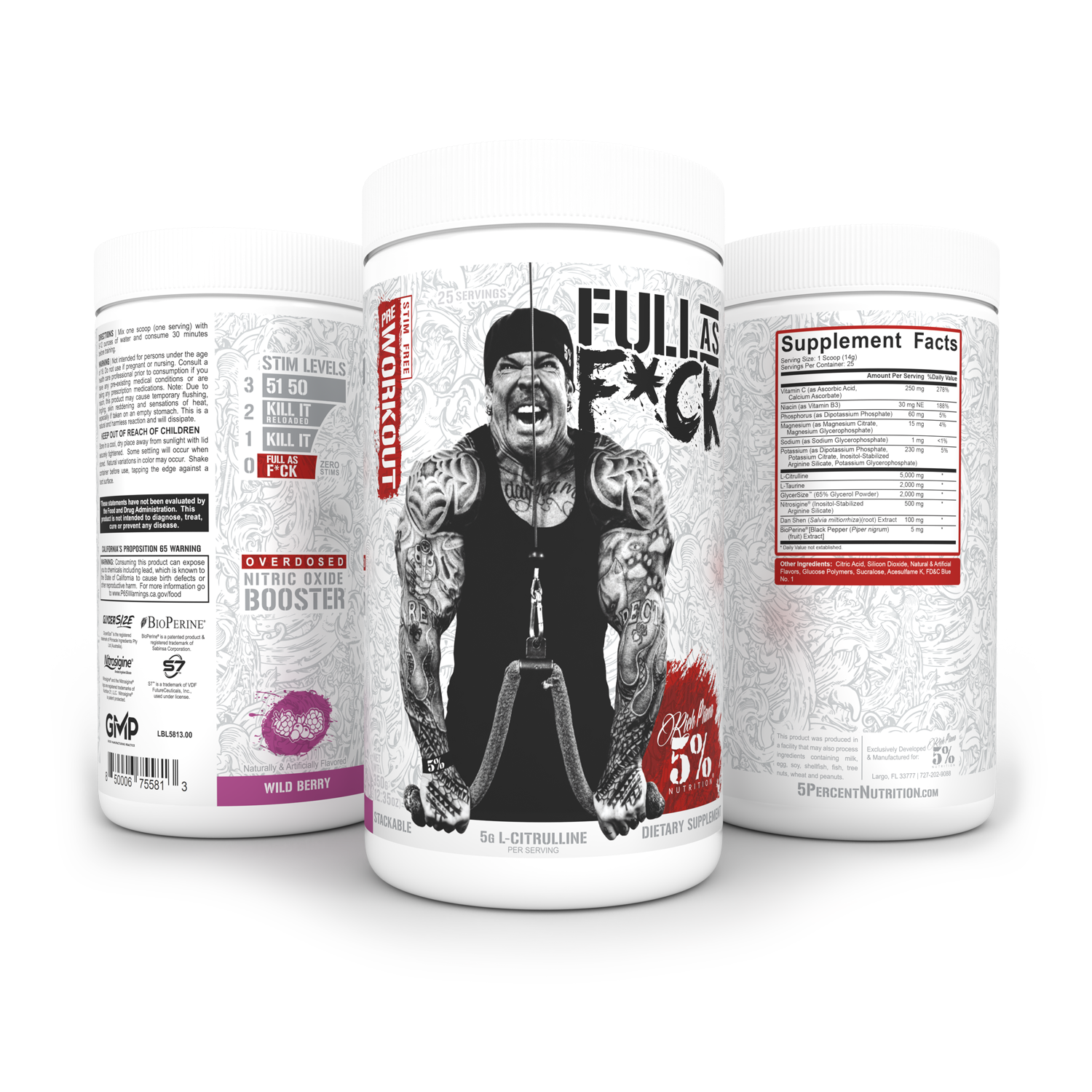 Full As F*ck - Wildberry - FREE! - 5% Nutrition