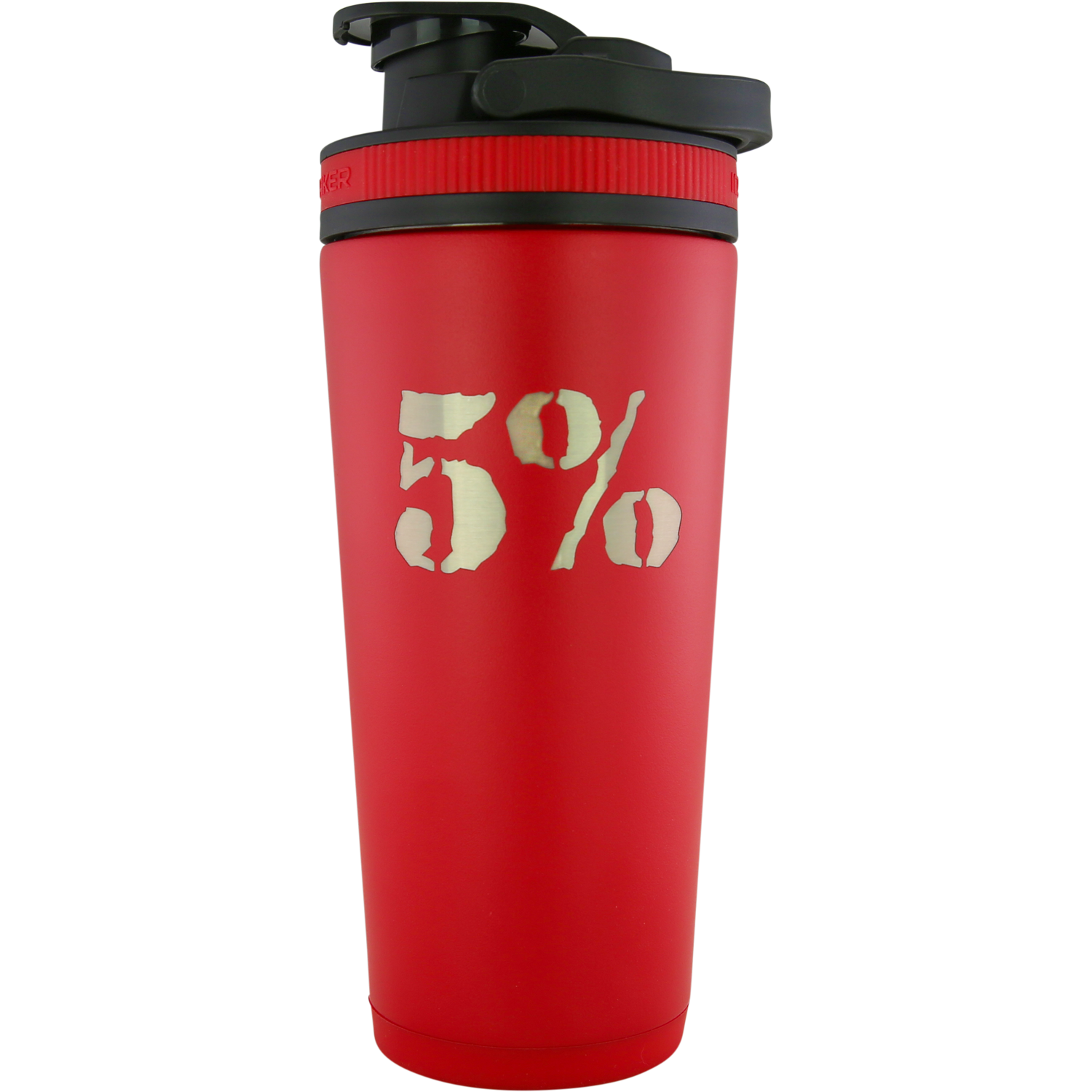 Red 26oz Vacuum-Insulated Ice Shaker Cup - 5% Nutrition