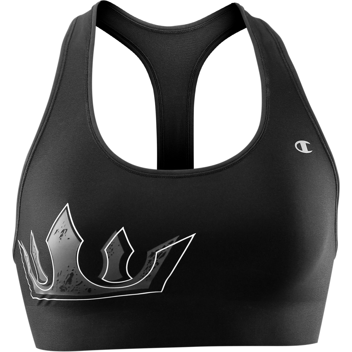 Women's Crown, Black Sports Bra - 5% Nutrition