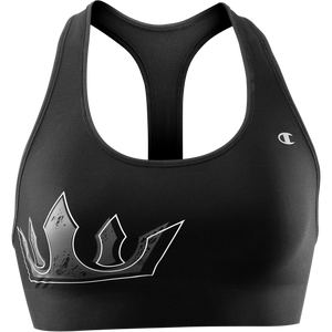 Women's Crown, Black Sports Bra - 5% Nutrition
