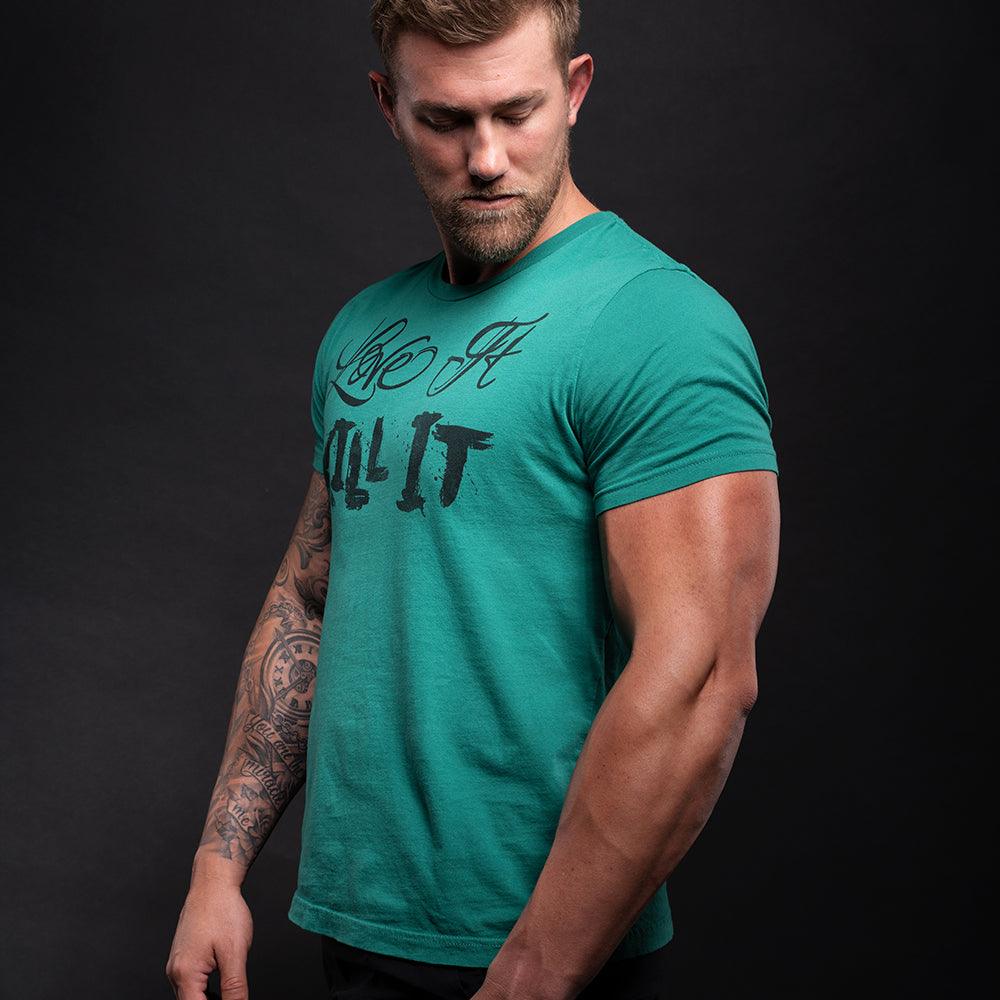 Love It Kill It, Green T-Shirt with Black Lettering - 5% Nutrition