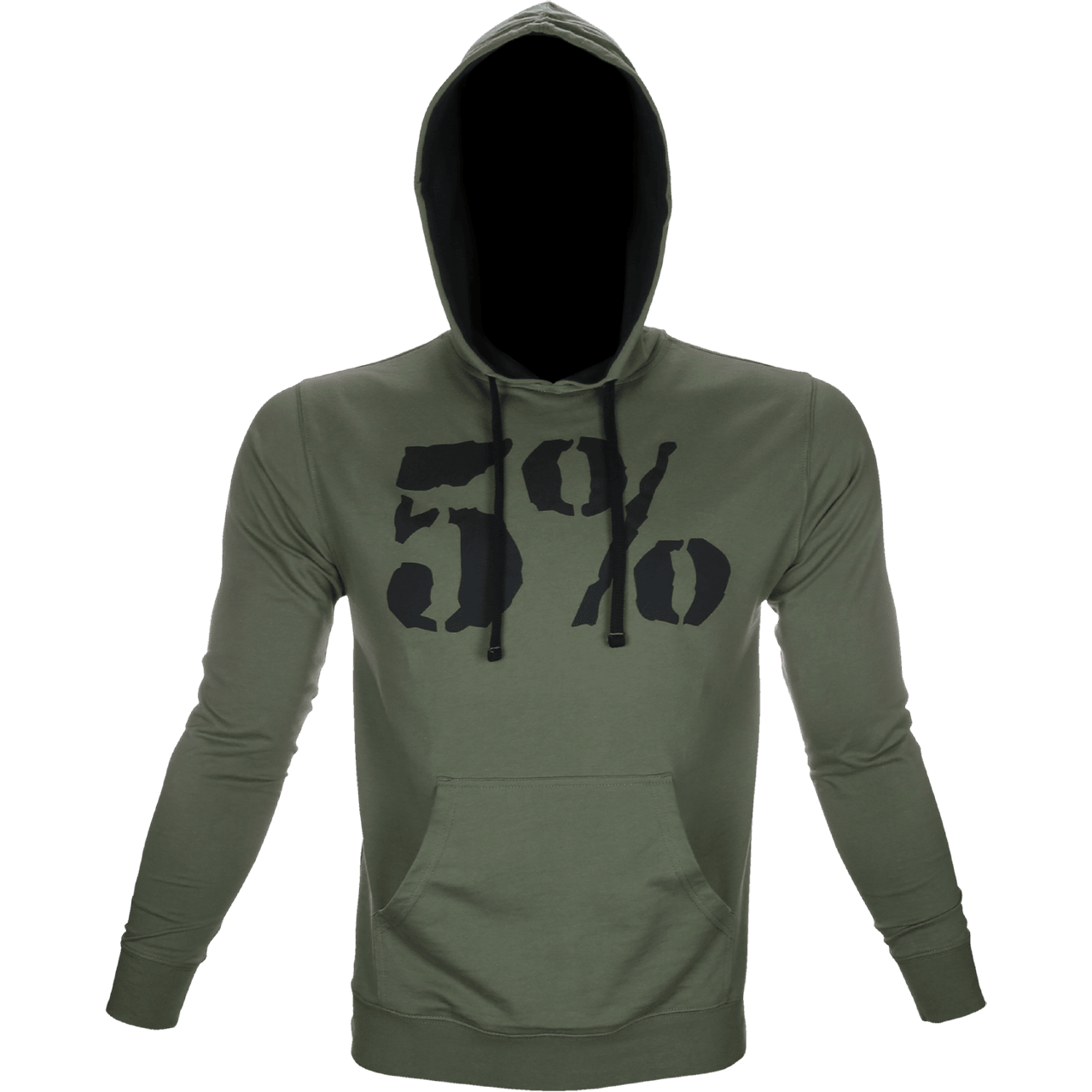 5% Military Green Pullover Hoodie - 5% Nutrition