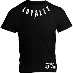 LOYALTY, Black T-Shirt with White Lettering - 5% Nutrition