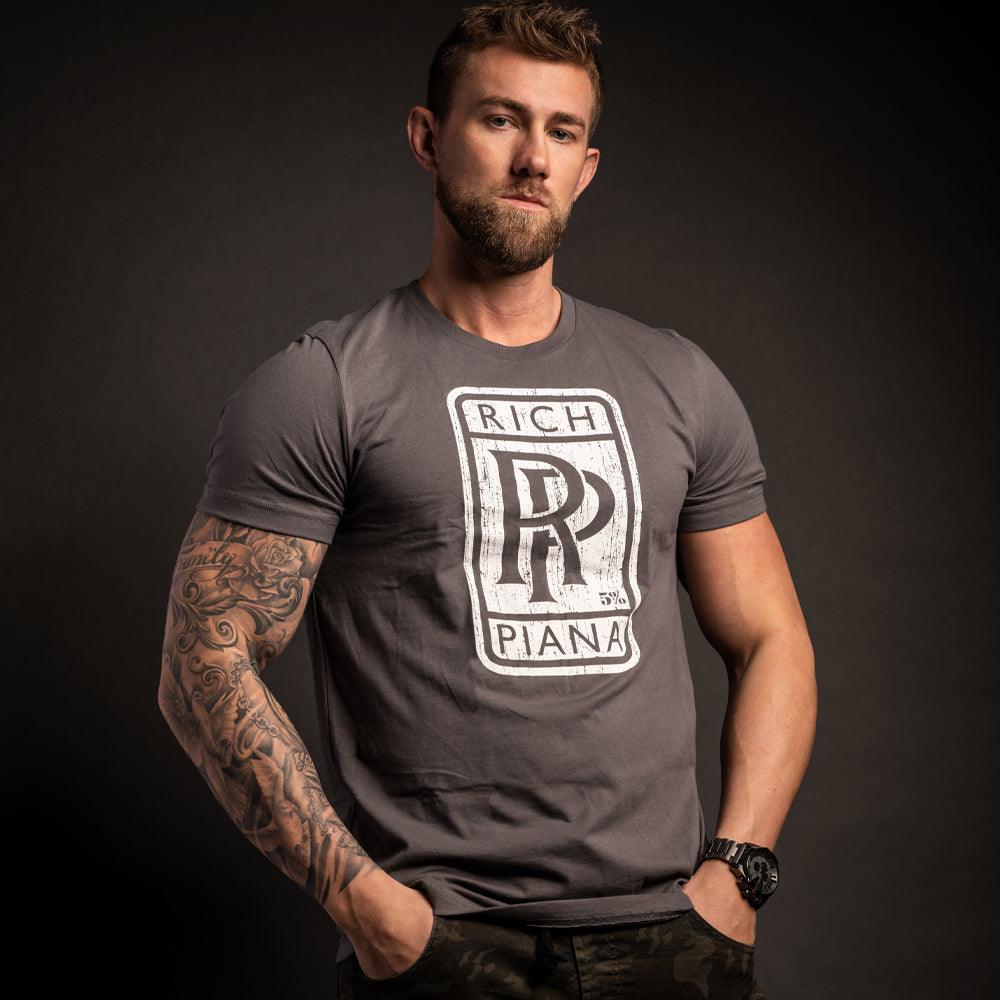 Rolls Rich, Gray T-Shirt with White Lettering - 5% Nutrition