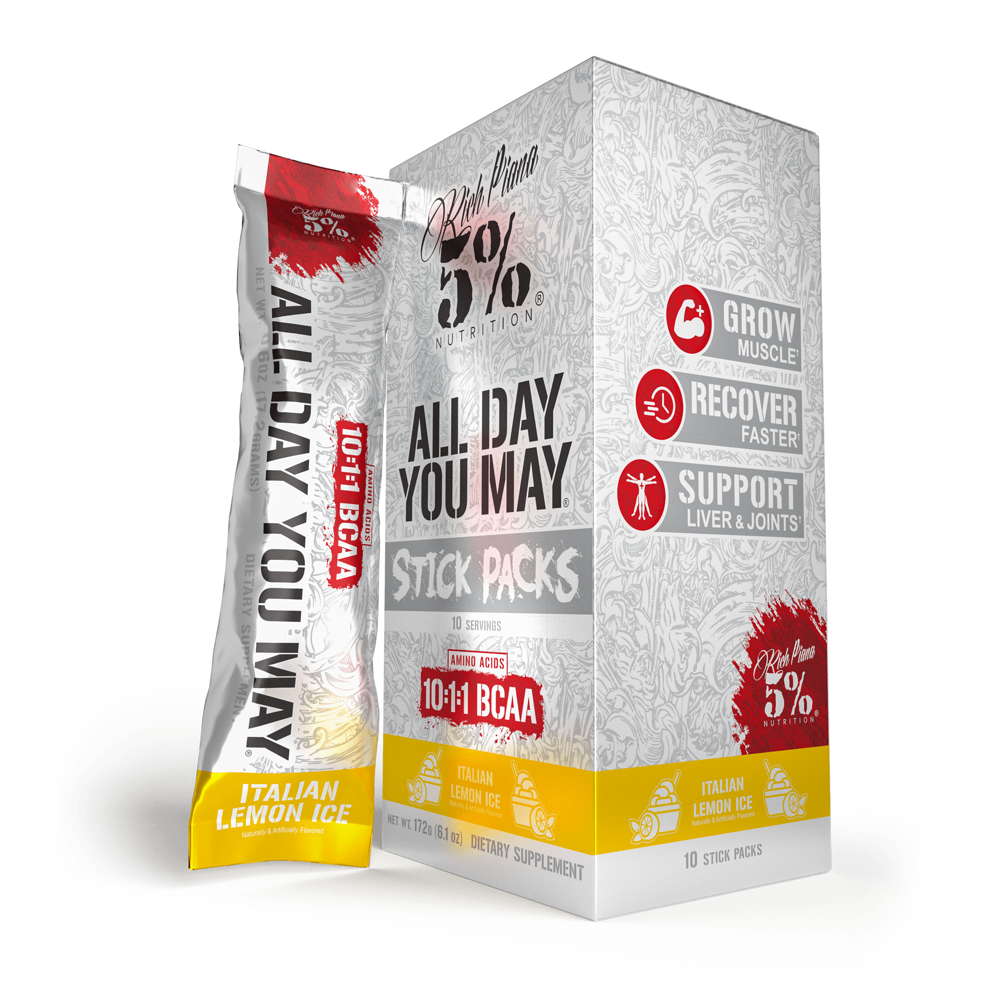 All Day You May Stick Packs (10 Sticks) - 5% Nutrition