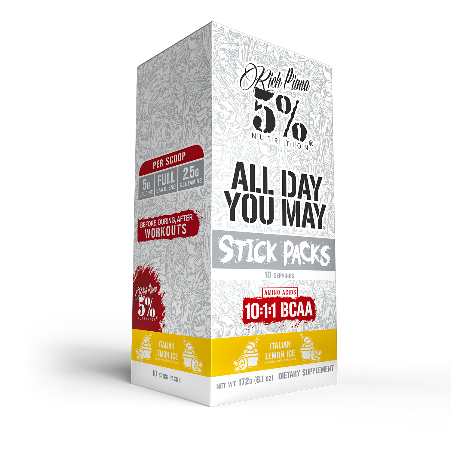 All Day You May Stick Packs (10 Sticks) - 5% Nutrition