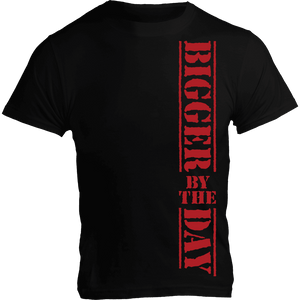 Bigger By The Day, Black T-Shirt with Red Lettering - 5% Nutrition