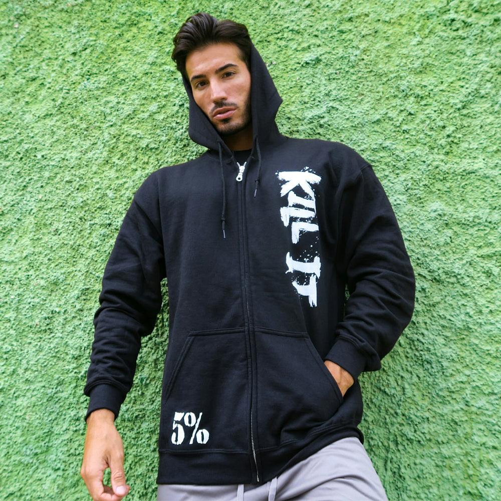 Kill It, Zip-Up Hoodie (Black) - 5% Nutrition