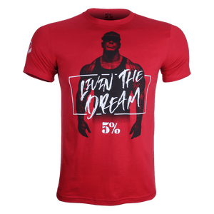 Livin The Dream, Red T-Shirt - 5% Nutrition