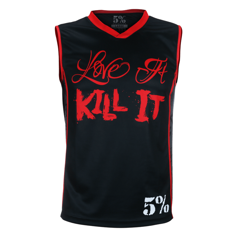 Love It Kill It, Black & Red Basketball Jersey