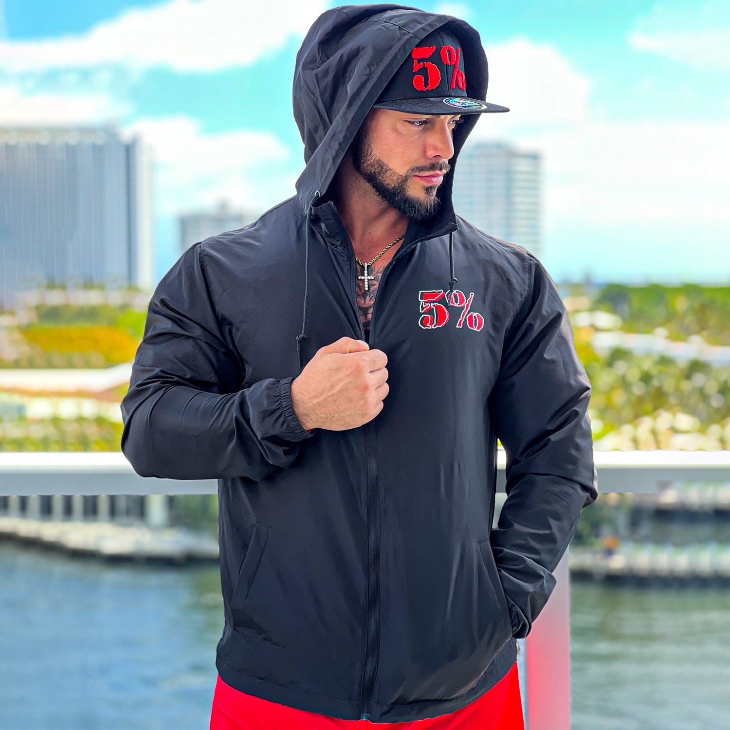 One Day You May Windbreaker (Black) - 5% Nutrition